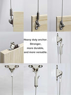 2 Sets Adjustable Hanging Wire Kit, Stainless Steel Multipurpose Suspension - Image 4