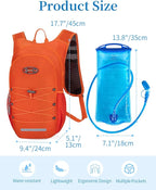 Hydration Backpack with 2L Water Bladder, Hiking Water Backpack - Image 2