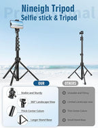 Nineigh Phone Tripod, Aluminum Tripods Stand - Image 7