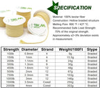 9KM DWLIFE Braided Kevlar Cord, 100lb~2000lb, High Tensile Strength, Flame - Image 4