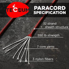 TECEUM Reflective Paracord Rope 1000 – 1000ft/200ft/100ft/50ft – 40+ Colors – - Image 2