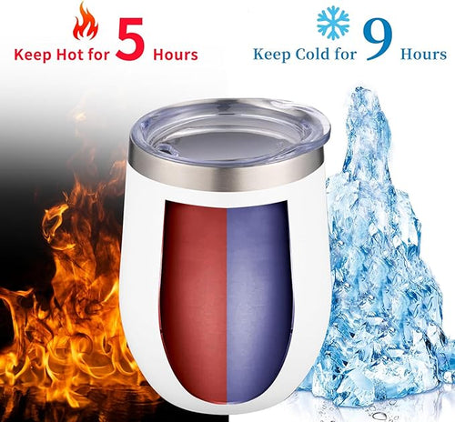 12oz/4 Pack Wine Tumbler Glasses - Image 2