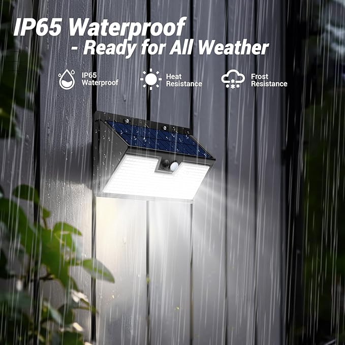 vighep Large Solar Motion Lights Outdoor, 318 LED Super Bright Shed Lights - Image 5