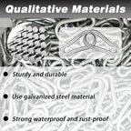100 PCS 3'' Spring Snap Hook Carabiner, M8 5/16 Inch Galvanized Silver Steel - Image 4