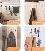 4 Pack Gold Folding Wall Hooks - Image 5