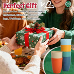 Homienly Unbreakable Plastic Cups Set Wheat Straw Cups 20 OZ Drinking Glasses - Image 7