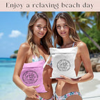 2Pcs Girls Trip Gifts Wet Dry Bag, Beach Bag Wet Bag Favors, Sunscreen Aloha - Image 4