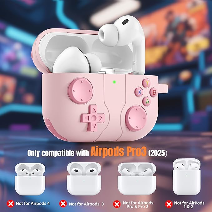 Game Case for AirPods Pro 3 Case 2025, Shockproof Silicone Cover for Apple - Image 2