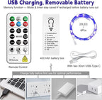 ZSJWL 6 Pack Rechargeable Fairy Lights - Image 6
