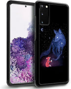 for Samsung Galaxy S20 Case, Galaxy Fox Wolf Pattern Graphic Design Girl Boy - Image 5