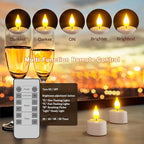 SoulBay Rechargeable Flameless LED Tea Lights Candles - Image 4