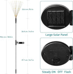 JJGoo Solar Firework Lights, 2 Pack 135 LEDs 2 Lighting Modes Solar Lights - Image 2