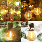 OHLUX Outdoor String Lights, 55FT Shatterproof LED Patio Lights - Image 3