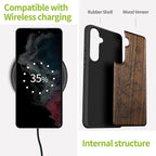 Carveit Wood Case for Galaxy S24 Plus Case Shockproof Protective Cover Unique - Image 5