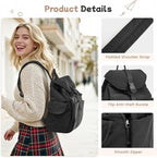 G4Free Small Backpack for Women, Nylon Casual Daypack for Work Travel Campus - Image 3