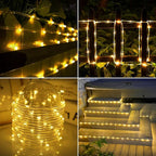 Solar Rope Lights, 66ft 200LED Solar String Lights, 8 Modes Waterproof Solar - Image 7