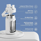 Kids Insulated Water Bottle - 12oz Stainless Steel Water Bottle with Dual Spouts - Image 3