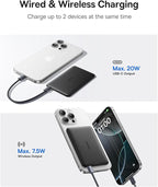 Baseus Picogo Power Bank, 0.3" Ultra Slim 5000mAh MagSafe Portable Charger - Image 4