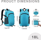 Lightweight Hiking Backpack 18L Packable Foldable Small Daypack Collapsible - Image 7