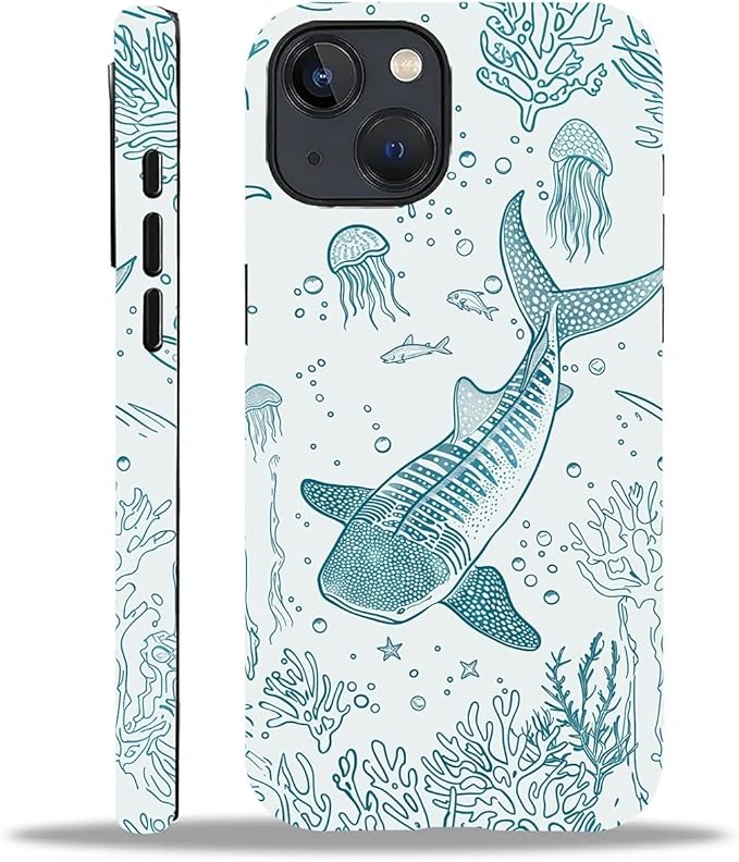 for iPhone 15 Plus Case, HH2 Ocean Whale Shark Hybrid 2 Layer Hard Shell by Unknown