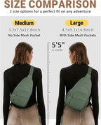Tuwubi Crossbody Bags for Women, Sling Bag for Men, Small Hiking Backpack Anti - Image 6