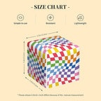 Tissue Box Cover Square, Colorful Wavy Checkerboard Tissue Box Holder - Image 2