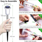 DenicMic Solar Lights Outdoor 10 Pack Waterproof 3000K Warm White LED Stainless - Image 5