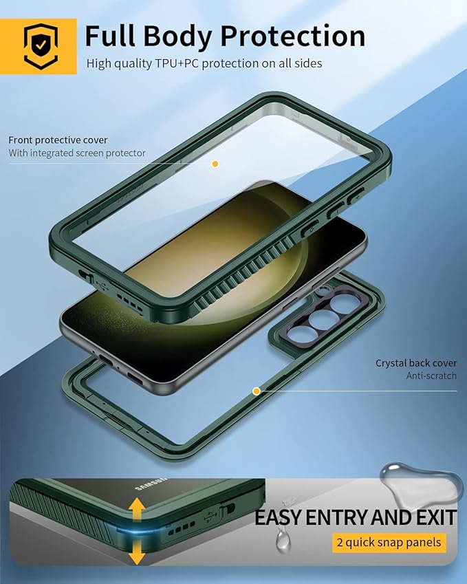 Lanhiem for Samsung Galaxy S23 Case, IP68 Waterproof Dustproof Case - Image 3