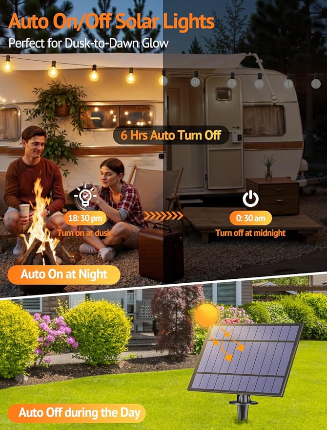 Larkvue 100FT Solar String Lights Outdoor - Image 5