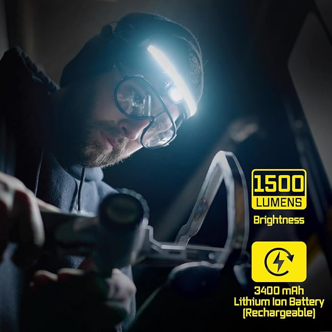 OPTIMAL VENTURES LITEBAND PRO Multi-Beam Rechargeable LED Headlamp, 1500 Lumens - Image 3