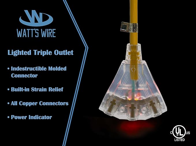 50 ft Outdoor Extension Cord Waterproof - Image 3