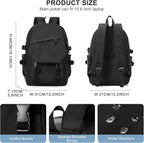 coowoz School Backpack for Men Women College Bookbag Waterproof Lightweight - Image 4