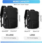 WONHOX Large Travel Backpack Carry on Flight Approved Laptop Work Business - Image 4