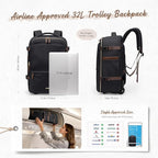 GOLF SUPAGS Rolling Backpack for Women 17 Inch Convertible Travel Laptop - Image 8
