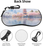Watercolor Orca Whale Glasses Case Neoprene Portable Zipper Eyeglass Bag - Image 4