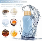 Collapsible Water Bottles, Leak Proof, Reuseable BPA Free Silicone Foldable - Image 6