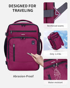 ECOHUB 17" Small Travel Backpack, United Airlines Personal Item Bag 17x10x9 - Image 6