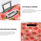 Cute Strawberry and Floral Print Elastic Luggage Cover, Suitcase Protector - Image 5