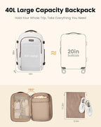 LOVEVOOK 40L Travel Backpack for Women, Airline Approved Carry On Luggage - Image 8