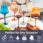European Style Plastic Crystal Unbreakable Stemmed Wine Glasses | Set of 12 | - Image 2