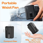 AI Portable Personal Waist Neck Rechargeable Fan, 3-Speed ​​10000RPM Brushless - Image 5