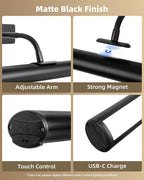 EZVALO 16in Picture Lights for Wall, Rechargeable 6000mAh Cordless Art Lights - Image 6