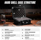 Jack Boss 13.6X11.4X6 Inch Hard Case, Portable Weather Waterproof Protective - Image 3