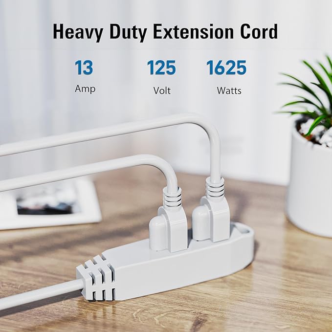 K KASONIC - 25-Feet 3 Outlet Extension Cord, UL Listed, 16/3 SJTW 3-Wire - Image 2