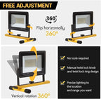 22000 Lumen Work Lights with Stand, 3 Head Portable LED Work Light, with - Image 2