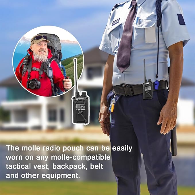 Molle Radio Pouch Tactical Radio Holder Case Radio Holster Bag Military Heavy - Image 5