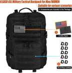 45L Tactical Backpack for Men Women, Military Assault Pack - Image 2