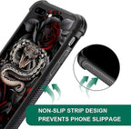 for iPhone 7 Plus/8 Plus Case, Entwined Rose Snake Pattern Graphic Design - Image 2