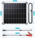 30W 12V Solar Battery Charger & Maintainer, Waterproof Trickle Charging Kit - Image 9