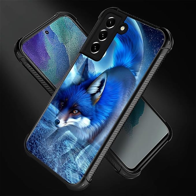 for Samsung Galaxy S22 Case, Snowy Mountain Fox Lake Pattern Graphic Design - Image 3